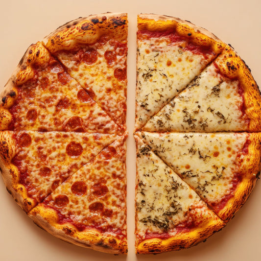 Half Cheese Half Pepperoni New York Pizza